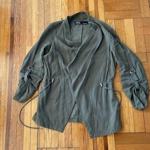 Zara green military jacket